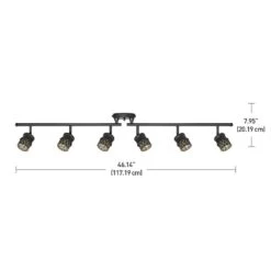 Globe Electric Kearney 6-Light Oil Rubbed Bronze Foldable Track Lighting Kit -Lamp Parts oil rubbed bronze globe electric track lighting kits 59086 44 1000