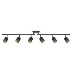 Globe Electric Kearney 6-Light Oil Rubbed Bronze Foldable Track Lighting Kit