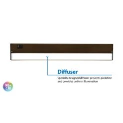 NUC-5 Series 21.5 In. Oil Rubbed Bronze Selectable LED Under Cabinet Light -Lamp Parts oil rubbed bronze nicor under cabinet bar lights nuc521sob 66 1000