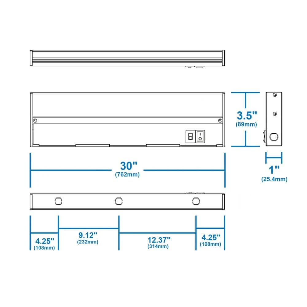 NUC-5 Series 30 In. Oil Rubbed Bronze Selectable LED Under Cabinet Light 5 NUC-5 Series 30 In. Oil Rubbed Bronze Selectable LED Under Cabinet Light - Image 3