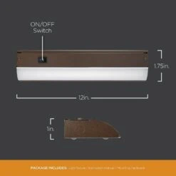 ProWire Direct Wire 12 In. LED Oil-Rubbed Bronze Under Cabinet Light -Lamp Parts oil rubbed bronze ultra prograde under cabinet bar lights 64769 t1 40 1000