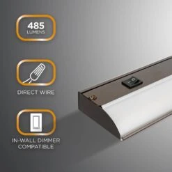 ProWire Direct Wire 12 In. LED Oil-Rubbed Bronze Under Cabinet Light -Lamp Parts oil rubbed bronze ultra prograde under cabinet bar lights 64769 t1 c3 1000