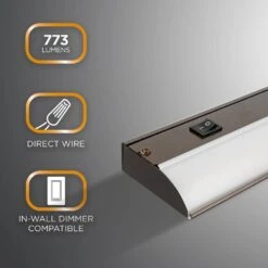 ProWire Direct Wire 18 In. LED Oil-Rubbed Bronze Under Cabinet Light -Lamp Parts oil rubbed bronze ultra prograde under cabinet bar lights 64770 t1 c3 1000