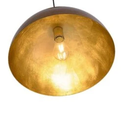 PCover 1-Light 15-inch Oil Rust Gold Dome Pendant Light Industrial Bowl Billiard Lighting For Living Rooms And Kitchens -Lamp Parts oil rust gold huoku pendant lights pd1076711 1f 1000