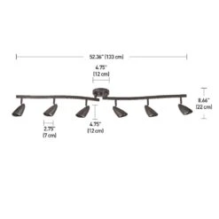 Globe Electric Grayson 4.4 Ft. 6-Light Oil Rubbed Bronze Halogen Track Lighting Kit 15 Globe Electric Grayson 4.4 Ft. 6-Light Oil Rubbed Bronze Halogen Track Lighting Kit -Lamp Parts orb globe electric track lighting kits 59376 1f 1000