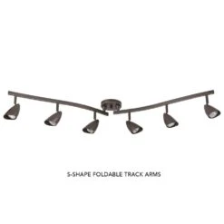 Globe Electric Grayson 4.4 Ft. 6-Light Oil Rubbed Bronze Halogen Track Lighting Kit 16 Globe Electric Grayson 4.4 Ft. 6-Light Oil Rubbed Bronze Halogen Track Lighting Kit -Lamp Parts orb globe electric track lighting kits 59376 44 1000