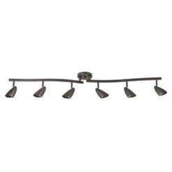 Globe Electric Grayson 4.4 Ft. 6-Light Oil Rubbed Bronze Halogen Track Lighting Kit