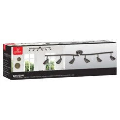Globe Electric Grayson 4.4 Ft. 6-Light Oil Rubbed Bronze Halogen Track Lighting Kit 12 Globe Electric Grayson 4.4 Ft. 6-Light Oil Rubbed Bronze Halogen Track Lighting Kit -Lamp Parts orb globe electric track lighting kits 59376 66 1000