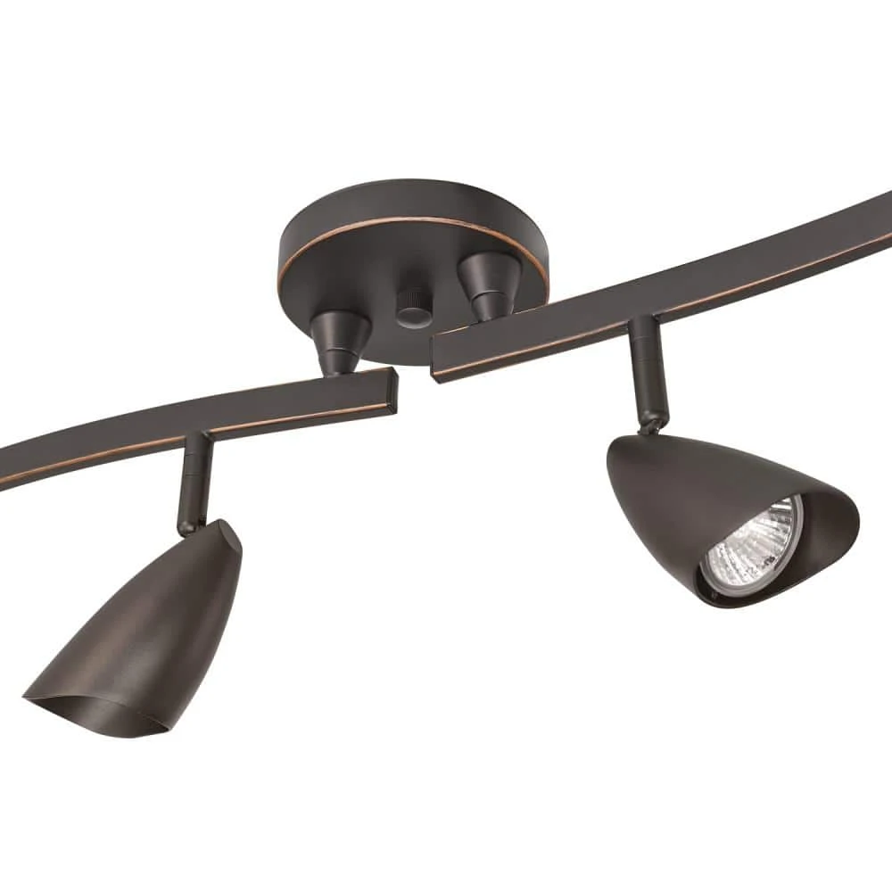 Globe Electric Grayson 4.4 Ft. 6-Light Oil Rubbed Bronze Halogen Track Lighting Kit 6 Globe Electric Grayson 4.4 Ft. 6-Light Oil Rubbed Bronze Halogen Track Lighting Kit - Image 4