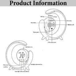 20-Watt Silver Creative Moon Shape Intelligent Dimmable Night Light For Bedside, Integrated LED Light Included (1-Pack) -Lamp Parts oukaning night lights jzuc6i 000900 1f 1000