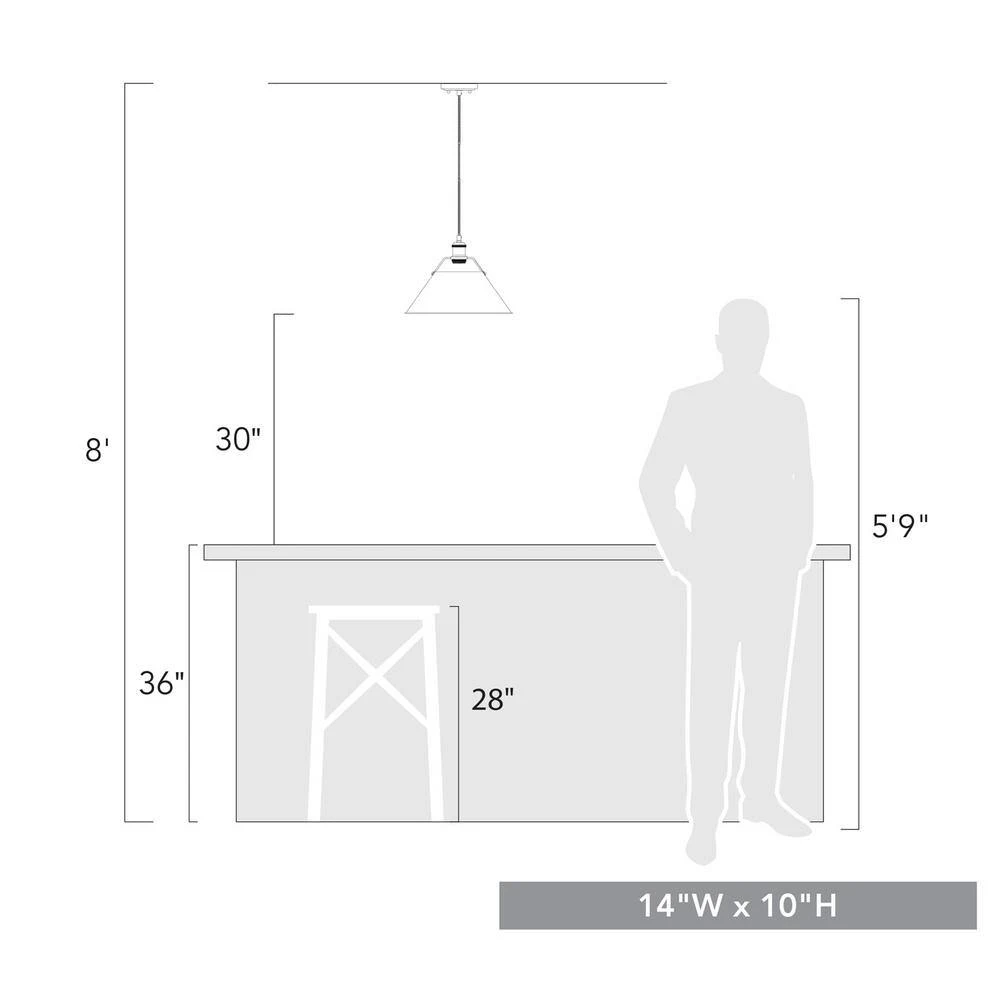 Golden Lighting Orwell 100-Watt 1-Light Pewter And Brushed Champagne Bronze Pendant Light 5 Golden Lighting Orwell 100-Watt 1-Light Pewter And Brushed Champagne Bronze Pendant Light - Image 3