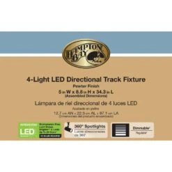 4-Light Pewter Integrated LED Track Lighting Fixture -Lamp Parts pewter hampton bay track lighting kits dc7606pr 31 1000