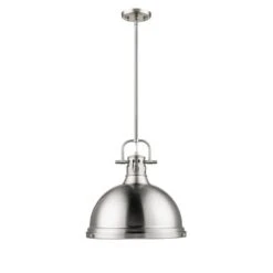 Golden Lighting Duncan 1-Light Pewter Pendant With Rod -Lamp Parts pewter with pewter shade golden lighting pendant lights 3604 l pw pw c3 1000
