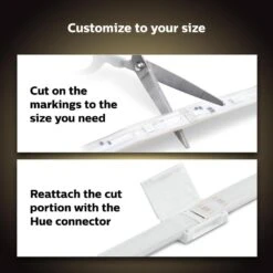 Philips Hue 6.6 Ft. Indoor Plug-In Color Changing Cuttable Integrated LED Smart Light Strip Base Kit (1-Pack) -Lamp Parts philips hue led strip lights 555334 4f 1000