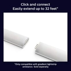 Philips Hue 3.3 Ft. LED Smart Gradient Color Changing Strip Light Extension With Bluetooth (1-Pack) -Lamp Parts philips hue led strip lights 570564 4f 1000