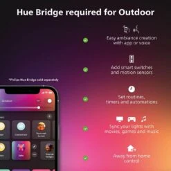 Philips Hue 6.6 Ft. Low Voltage LED Smart Outdoor Color Changing Strip Light (1-Pack) -Lamp Parts philips hue rope lights 555904 40 1000