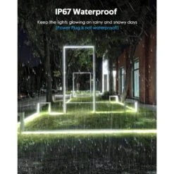 50 Ft. Cold White Plug-in Integrated LED Rope Light With Remote Control Indoor/Outdoor 12 50 Ft. Cold White Plug-in Integrated LED Rope Light With Remote Control Indoor/Outdoor -Lamp Parts phyfalip rope lights egph020123 1f 1000