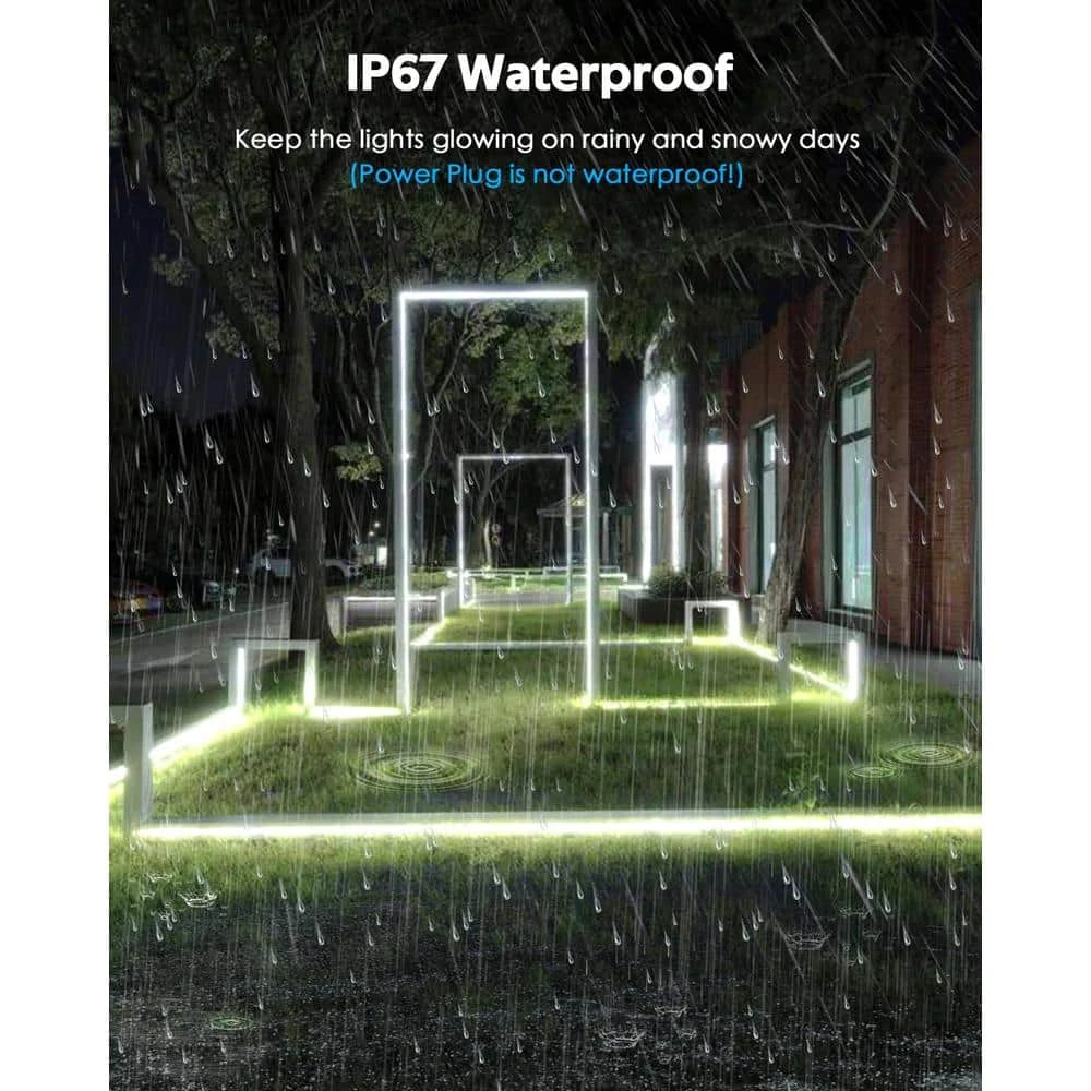 50 Ft. Cold White Plug-in Integrated LED Rope Light With Remote Control Indoor/Outdoor 6 50 Ft. Cold White Plug-in Integrated LED Rope Light With Remote Control Indoor/Outdoor - Image 4
