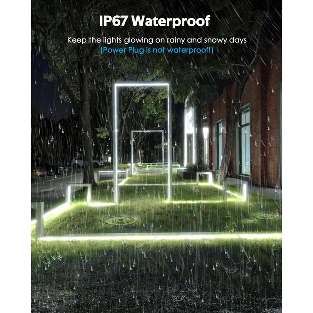 50 Ft. Cold White Plug-in Integrated LED Rope Light With Remote Control Indoor/Outdoor 9 50 Ft. Cold White Plug-in Integrated LED Rope Light With Remote Control Indoor/Outdoor - Image 7