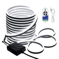 50 Ft. Cold White Plug-in Integrated LED Rope Light With Remote Control Indoor/Outdoor