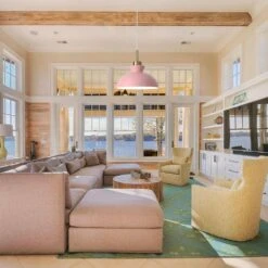 1-Light Simple Pink Single Dome Pendant Light With Metal Shade -Lamp Parts pink adsensty pendant lights hd3 pn zjd00060 1d 1000