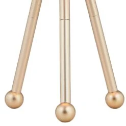 14.5 In. Gold Tripod Modern Pink Bedroom Living Room Bedside Desk Nightstand Small Table Lamps (Set Of 2) -Lamp Parts pink gold maxax table lamps t107 pk s 44 1000