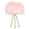 14.5 In. Gold Tripod Modern Pink Bedroom Living Room Bedside Desk Nightstand Small Table Lamps (Set Of 2)