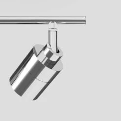 Shura Polished Chrome Integrated LED Fixed Track Light Rotatable Cylinder Head 3 Ft. Track Lighting Kit 3000K 2240 Lumen -Lamp Parts polished chrome 3000k vidalite track lighting kits ce1060081 1f 1000