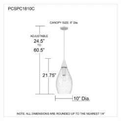 Spruce 100-Watt 1-Light Polished Chrome Mini Pendant Light -Lamp Parts polished chrome quoizel pendant lights pcspc1810c 76 1000