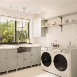 Shura Polished Chrome Integrated LED Fixed Track Light Rotatable Cylinder Head 4 Ft. Track Lighting Kit 3000K 2450 Lumen -Lamp Parts polished chrome vidalite track lighting kits ce1060071 31 1000