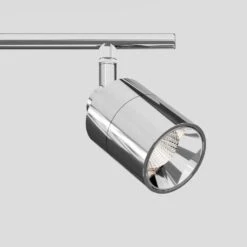 Shura Polished Chrome Integrated LED Fixed Track Light Rotatable Cylinder Head 4 Ft. Track Lighting Kit 3000K 2450 Lumen -Lamp Parts polished chrome vidalite track lighting kits ce1060071 4f 1000