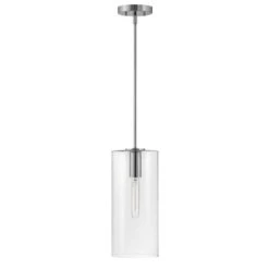 Lane Polished Nickel + Clear Glass Cylindrical Pendant Light -Lamp Parts polished nickel clear glass lark pendant lights 83377pn c3 1000