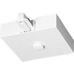 Alpha Trak White Track Lighting T-Bar End Feed Accessory