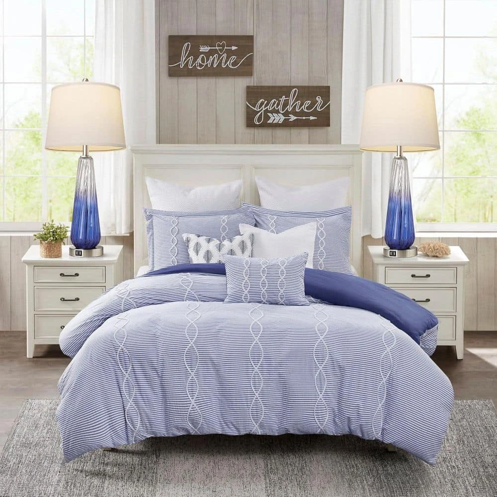 27.5 In. Purple Table Lamps For Bedroom Set Of 2,Modern Bedside Lamp W/ USB A Plus C Ports For Bedroom,LED Bulb Included 8 27.5 In. Purple Table Lamps For Bedroom Set Of 2,Modern Bedside Lamp W/ USB A Plus C Ports For Bedroom,LED Bulb Included - Image 6