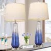 27.5 In. Purple Table Lamps For Bedroom Set Of 2,Modern Bedside Lamp W/ USB A Plus C Ports For Bedroom,LED Bulb Included -Lamp Parts purple ltemziiy table lamps ts015 64 1000