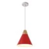 1-Light Red Cone Pendant Light With Metal Shade, No Bulbs Included -Lamp Parts red adsensty pendant lights hd 1 r zjd00072 64 1000