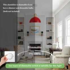 1-Light Red Industrial Metal Dome Shade Pendant Light With Wooden Top For Living Room Foyer Entryway -Lamp Parts red hljynjm pendant lights dmzjd000751r c3 1000