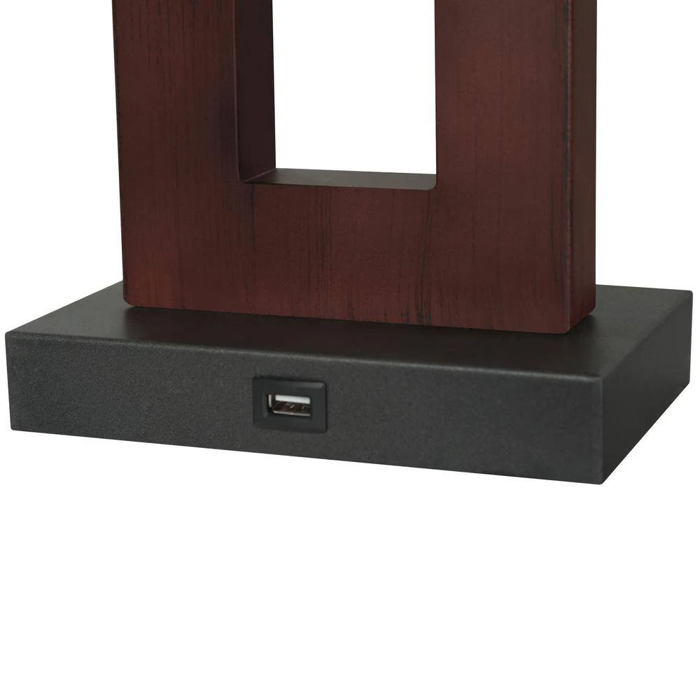 25.9 In. Reddish Brown Table Lamps With USB Port (Set Of 2) 8 25.9 In. Reddish Brown Table Lamps With USB Port (Set Of 2) - Image 6