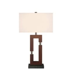 25.9 In. Reddish Brown Table Lamps With USB Port (Set Of 2) 16 25.9 In. Reddish Brown Table Lamps With USB Port (Set Of 2) -Lamp Parts reddish brown pia ricco table lamps 1jay 2113rw 4f 1000