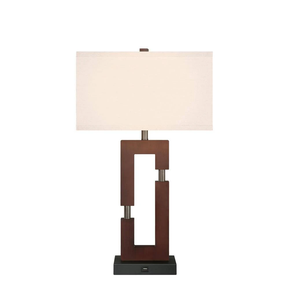 25.9 In. Reddish Brown Table Lamps With USB Port (Set Of 2) 7 25.9 In. Reddish Brown Table Lamps With USB Port (Set Of 2) - Image 5