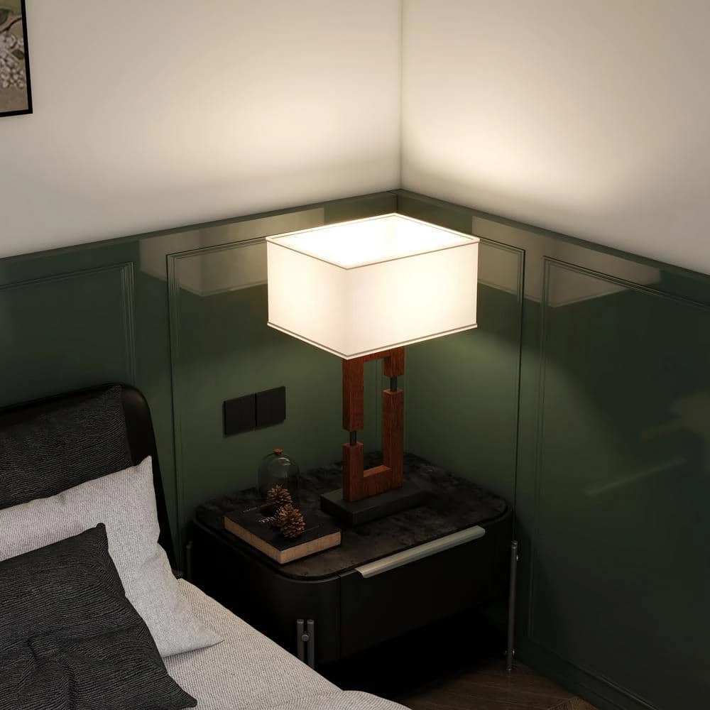 25.9 In. Reddish Brown Table Lamps With USB Port (Set Of 2) 4 25.9 In. Reddish Brown Table Lamps With USB Port (Set Of 2) - Image 2