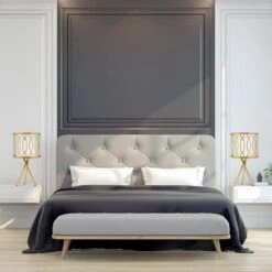 Set Of 2 Lunita 17.5 In. Gold Tripod Base Table Lamps With White Fabric Drum Shades -Lamp Parts river of goods lamp sets 20883 31 1000