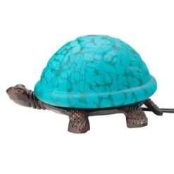 Turtle 4 .75 In. Aqua And Antique Bronze Novelty Accent Lamp -Lamp Parts river of goods novelty lights 21243 1f 1000
