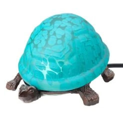 Turtle 4 .75 In. Aqua And Antique Bronze Novelty Accent Lamp -Lamp Parts river of goods novelty lights 21243 4f 1000
