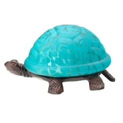 Turtle 4 .75 In. Aqua And Antique Bronze Novelty Accent Lamp -Lamp Parts river of goods novelty lights 21243 d4 1000
