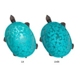 Turtle 4 .75 In. Aqua And Antique Bronze Novelty Accent Lamp -Lamp Parts river of goods novelty lights 21243 fa 1000