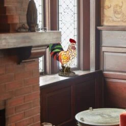 15.5 Multi-Colored Rooster Lamp -Lamp Parts river of goods novelty lights 9396 4f 1000