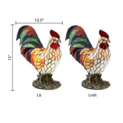 15.5 Multi-Colored Rooster Lamp -Lamp Parts river of goods novelty lights 9396 a0 1000