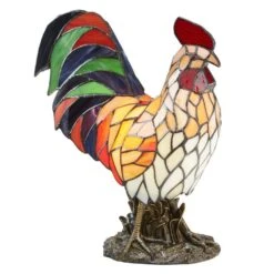 15.5 Multi-Colored Rooster Lamp -Lamp Parts river of goods novelty lights 9396 c3 1000