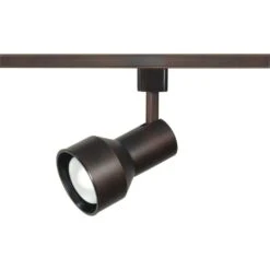 1-Light R20 Russet Bronze Step Cylinder Track Lighting Head